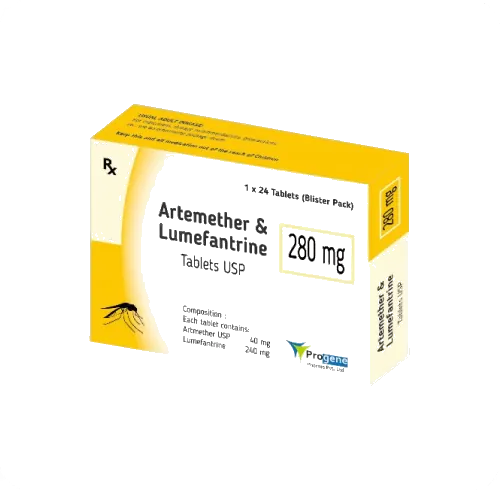 Artemether & Lumefantrine 280 mg tablets, 1 x 24 blister pack